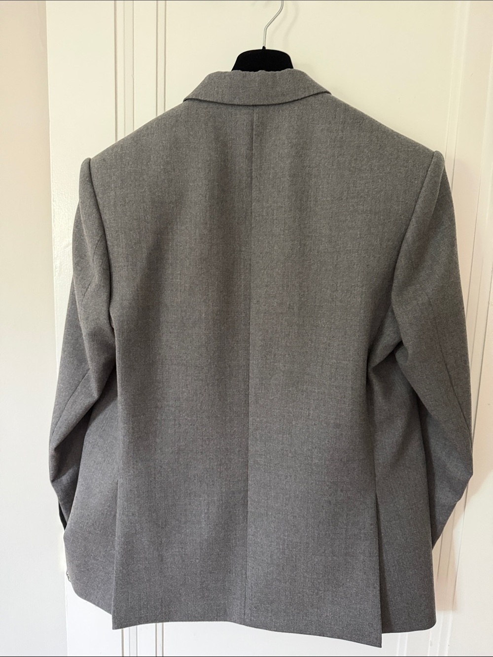 WARDROBE.NYC Double-Breasted Wool Blazer in Charcoal Gray - Picture 6 of 7